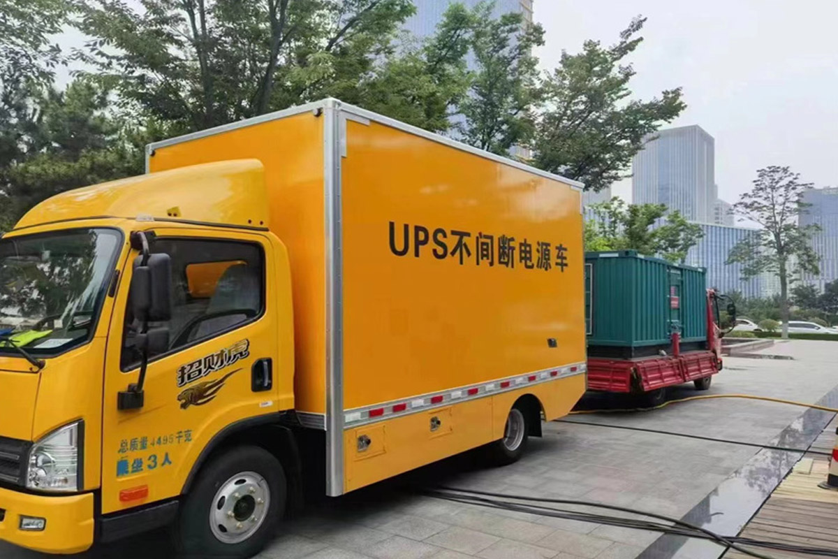 德清发电机租赁施工现场